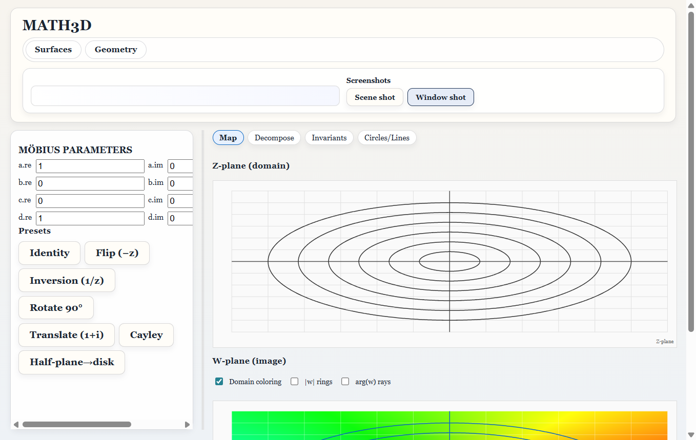 Analysis workspace showing advanced coloring controls and mapped visualization output