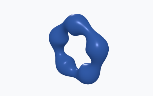Topology stage preview with wavy torus geometry